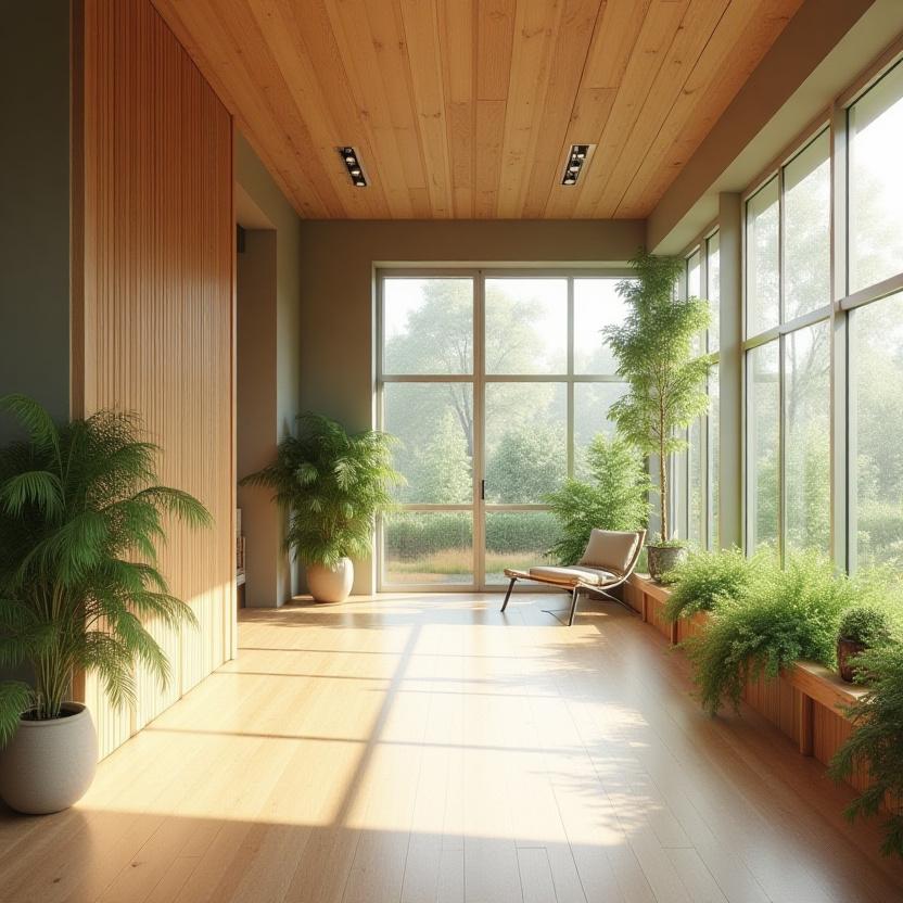 Eco-friendly home with sustainable materials